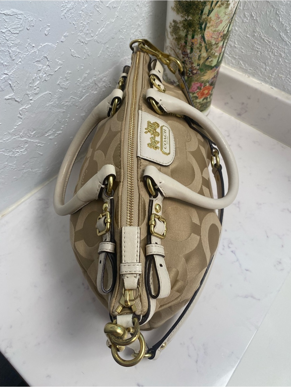 Coach Madison Op Art Sophia Satchel Shoulder Bag Gorgeous!!! - Picture 13 of 14